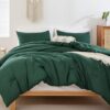 ROSGONIA Queen Emerald Green Comforter Set, 3pcs