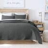 HORIMOTE HOME Queen Size Dark Grey Cloud Quilt Set