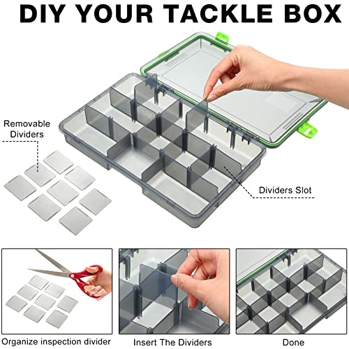 ramede 6 Waterproof Adjustable Fishing Tackle Boxes - Image 5
