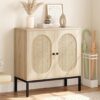 IDEALHOUSE Rattan Storage Buffet Cabinet with Shelves