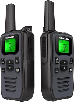 KOMVOX Rechargeable Long Range Walkie Talkies with NOAA Alerts