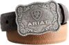 ARIAT Rectangle Rope Edge Shield Buckle Belt