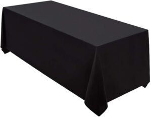 Surmente Rectangular Black Polyester Tablecloth 90×132