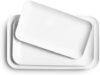 DELLING Rectangular White Serving Platter Set