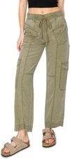 Cali1850 Relaxed Fit Mid Rise Linen Cargo Pants