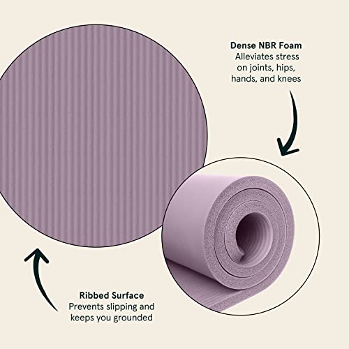 Retrospec Thick Non-Slip Yoga Mat with Strap - Image 5
