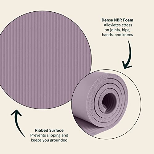 Retrospec Thick Non-Slip Yoga Mat with Strap - Image 5