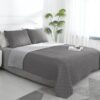 Easy-Going Reversible Full/Queen Quilt Set, Gray