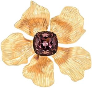 EMEGCY Rhinestone Crystal Flower Brooch Pin
