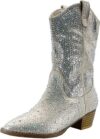 Forever Rhinestone Western Low Heel Boots