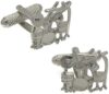 AJ Fashion Rhodium Plated Drum Set Cufflinks