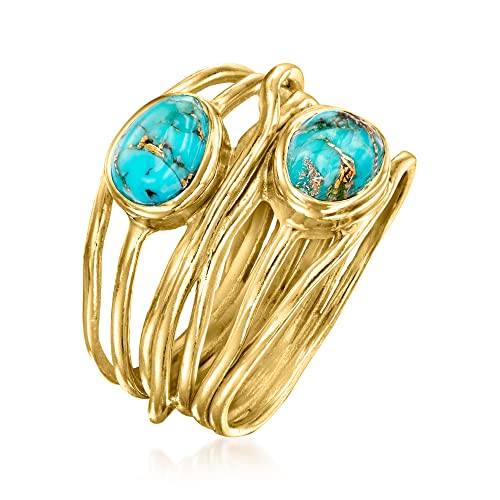 Ross-Simons Gemstone Highway Ring in 18kt Gold - Image 3