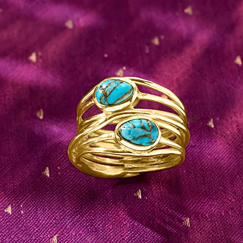 Ross-Simons Gemstone Highway Ring in 18kt Gold - Image 5