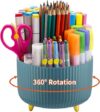 Marbrasse Rotating Desk Organizer with 5 Compartments