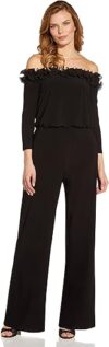 Adrianna Papell Ruffled Blouson Jumpsuit