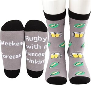 MBMSO Rugby Socks with Funny Drinking Forecast