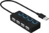 SABRENT 4-Port USB 2.0 Hub with LED Switches