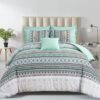 Cottolester Sage Green Boho King Comforter Set