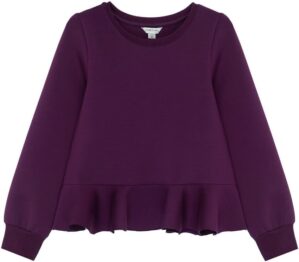 HABITUAL girl Scuba Knit Peplum Top