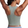 CRZ YOGA Seamless Ribbed High Neck Sports Bra