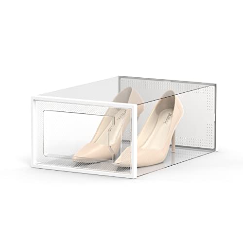 SEE SPRING 12-Pack Clear Stackable Shoe Storage Boxes - Image 2
