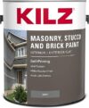 KILZ Self-Priming Masonry Paint, Flat Gray