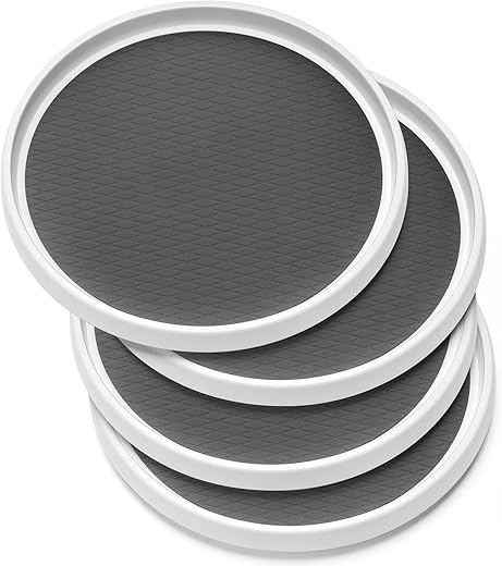 LANDNEOO Set of 4 Non-Skid Lazy Susans