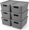 EOENVIVS Set of 6 Plastic Storage Baskets