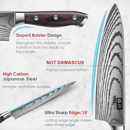 SHAN ZU 16-Piece Japanese High Carbon Knife Set - Image 3