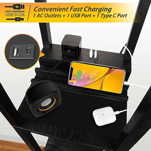 SHINE HAI 3-in-1 Shelf Floor Lamp with USB - Image 4