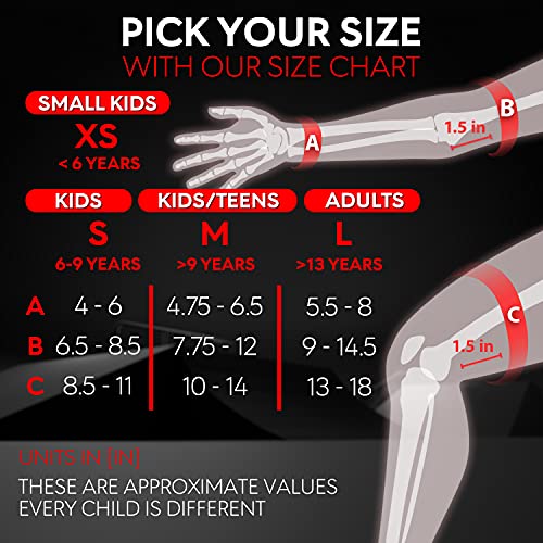 SKATEWIZ Knee, Elbow, Wrist Guards - 6pc Skating Gear - Image 5