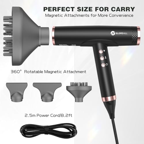 slopehill Ionic Hair Dryer With Diffuser, Lightweight - Image 5