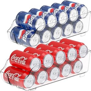 Simple Houseware Soda Can Organizer, Clear, Set of 2