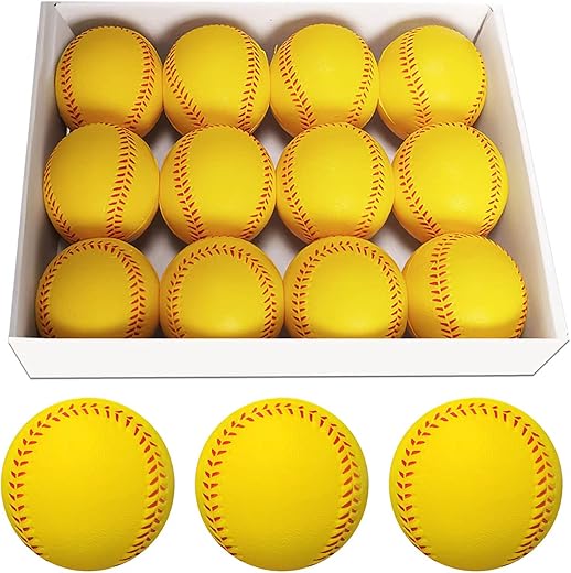 Baisidiwei Soft Foam Training Baseballs, 12 Pack