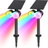 Barrina Solar Spot Lights, 24 LEDs RGB, Waterproof