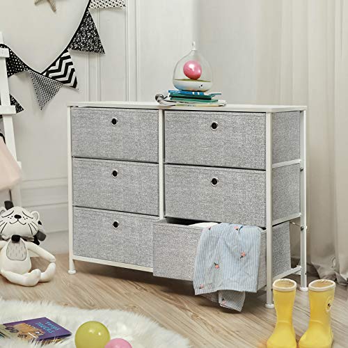 SONGMICS 3-Tier Fabric Drawer Storage Dresser - Image 4
