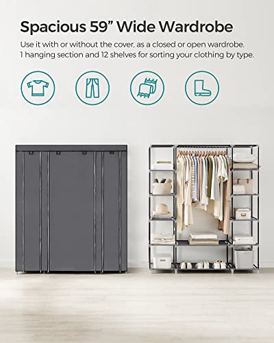SONGMICS Portable Bedroom Closet with Fabric Cover - Image 3