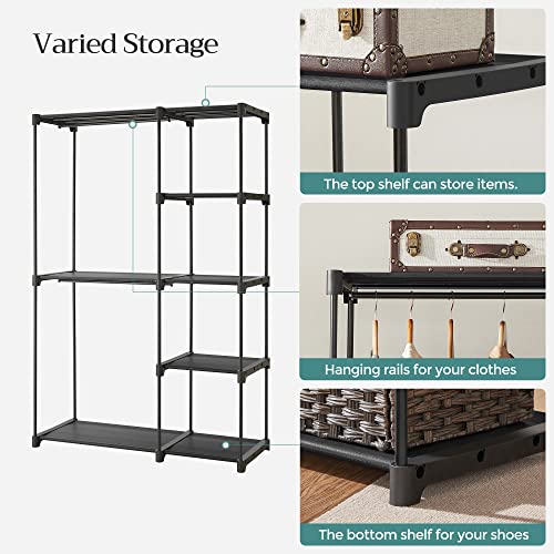 SONGMICS Portable Freestanding Closet Organizer with Shelves - Image 5
