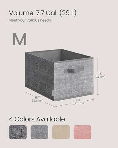 SONGMICS Set of 3 Foldable Fabric Storage Bins - Image 5