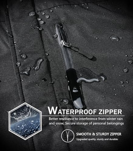 SPOSULEI Men's Waterproof Ski Jacket with Hood - Image 3