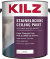 KILZ Stainblocking Interior Ceiling Paint, White, 1 Gallon