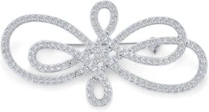Bling Jewelry Statement Pave Wedding Bridal Brooch Pin