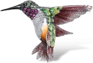 Santuzza Sterling Silver Enamel Pin Brooch
