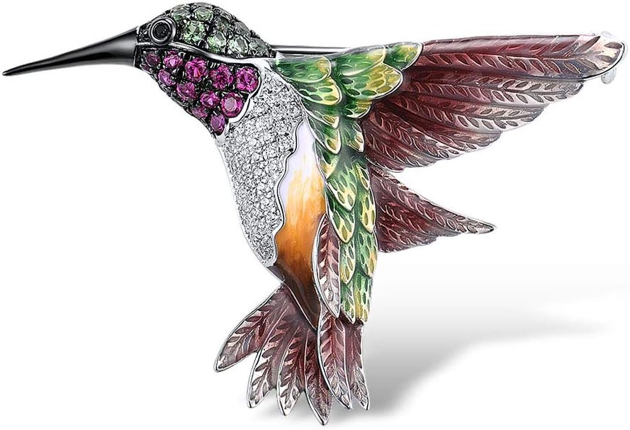 Santuzza Sterling Silver Enamel Pin Brooch