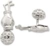 Million Charms Golf Sports Clubs & Ball Cufflinks