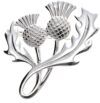 Alexander Castle Sterling Silver Scottish Thistle Brooch Pin