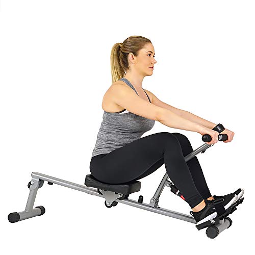 Sunny Health & Fitness Compact Adjustable Rowing Machine with 12 Resistance Levels - Image 4
