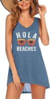 Ekouaer Coverups T-Shirt Beach Dress Tank