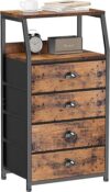 Furnulem Tall 4-Drawer Vertical Fabric Dresser