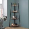 CAPHAUS Tall 4-Tier Ladder Corner Bookshelf